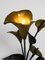 Grande Lampe de Bureau Florale en Bronze et en Laiton, Italie, 1970s 18