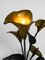 Large Italian Floral Bronze & Brass Table Lamp, 1970s 18