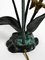 Grande Lampe de Bureau Florale en Bronze et en Laiton, Italie, 1970s 14