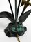 Large Italian Floral Bronze & Brass Table Lamp, 1970s 14