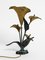 Large Italian Floral Bronze & Brass Table Lamp, 1970s, Image 4