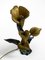 Große Italienische Florale Tischlampe aus Bronze & Messing, 1970er 5