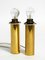Italian Brass Table Lamps with Silk Shades, 1960s, Set of 2 8