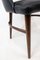 Easy Chair Upholstered with Black Leather and Legs of Rosewood by Chr. Linneberg 2