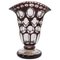 Vase Optique Mid-Century Aubergine en Verre 1