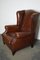 Club chair vintage olandese in pelle color cognac, Immagine 4