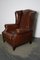 Club chair vintage olandese in pelle color cognac, Immagine 5