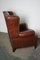 Club chair vintage olandese in pelle color cognac, Immagine 9