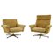 Swivel Chairs in Suede Leather by Georg Thams, Denmark, 1970s, Set of 2 1