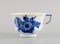 Blaue geneigte Royal Copenhagen Kaffeetassen mit Untertassen und Teller-Set 4