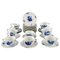 Royal Copenhagen Blue Flower Angular, Coffee Cups with Saucers and Plates Set 1