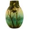 Vase in Ceramic with River Landscape by Amalric Walter for Nancy 1