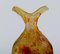 Antike Emile Gallé Vase aus hellmatter & bernsteingelber Glasvitrine 2