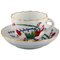 Antique Meissen Coffee Cup with Saucer in Hand-Painted Porcelain, Circa 1900 1