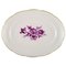 Plat Ovale Antique Meissen en Porcelaine Peinte à la Main avec Fleurs Violettes 1