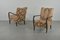 Swedish Modern Sculptural Armchairs, 1950s, Set of 2 3