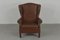 Vintage Wing Leather Lounge Armchair, 1970s, Image 1