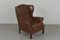 Vintage Wing Leather Lounge Armchair, 1970s 6