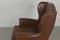 Vintage Wing Leather Lounge Armchair, 1970s, Image 13