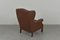 Vintage Wing Leather Lounge Armchair, 1970s 8