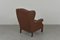 Vintage Wing Leather Lounge Armchair, 1970s, Image 8