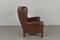 Vintage Wing Leather Lounge Armchair, 1970s 7