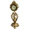 Reloj francés antiguo ornamentado dorado, siglo XIX, Imagen 1