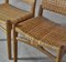 Danish Modern Oak and Rattan CC31 Side Chairs by Hans J. Wegner, 1950s, Set of 2 5