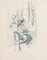 Raymond Cazanove, Reader, Original Pen on Paper, Mid-20th Century, Immagine 1