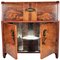 Art Deco Italian Walnut Inlay and Mirror Mosaic Dry Bar Cabinet, 1950s 1