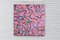 Art Deco Tones on Pink, Square Acrylic Painting on Canvas, Turquoise Brushstroke 2020, Image 3