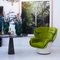 Mid-Century Modern Italian Green Velvet Elda Lounge Chair by Joe Colombo 9