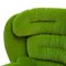 Sillón Elda italiano Mid-Century Modern de terciopelo verde de Joe Colombo, Imagen 8