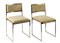 Italian Brass and Suede Dining Chairs, 1970s, Set of 2, Image 1