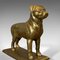 Cani decorativi vintage in metallo dorato, anni '50, set di 2, Immagine 8