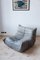 Leather Grey Togo Living Room Set by Michel Ducaroy for Ligne Roset, 1970s, Set of 3 21