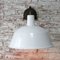 Vintage Industrial White Enamel Cast Iron Factory Wall Light 6