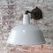 Vintage Industrial White Enamel Cast Iron Factory Wall Light 3