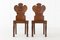 19th-Century Oak Hall Chairs, Set of 2 1