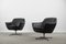 Scandinavian Vintage Black Swivel Chairs, 1970s, Set of 2, Image 1