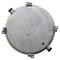 Round Gray Metal Vintage Industrial Frosted Glass Wall Light, Image 5
