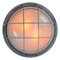 Round Gray Metal Vintage Industrial Frosted Glass Wall Light, Image 3