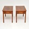 Antique Inlaid Mahogany Side Tables, 1920s, Set of 2 3