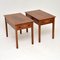 Antique Inlaid Mahogany Side Tables, 1920s, Set of 2 4