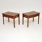 Antique Inlaid Mahogany Side Tables, 1920s, Set of 2 2