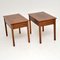 Antique Inlaid Mahogany Side Tables, 1920s, Set of 2 7