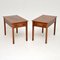 Antique Inlaid Mahogany Side Tables, 1920s, Set of 2 1