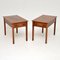 Antique Inlaid Mahogany Side Tables, 1920s, Set of 2, Image 1