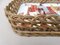 Wicker Decoration Tray with Handle, 1950s, Image 7
