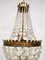 Vintage Belgian Gold Gilded Chandelier 4